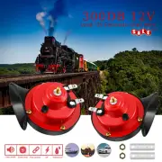 2PCS 300DB Super Train Horn For Trucks SUV Car Boat Motorcycle Electric Horn 12V
