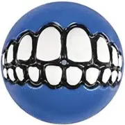 Grinz Fetch Treat Dispensing Ball Dog Toy Blue Large