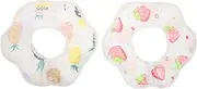 UPKOCH 2pcs Cotton Gauze Bibs for Eating Smock Bibs for Solid Foods Infants Drool with Petal Shape