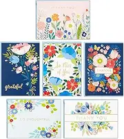 Hallmark Thank You Cards Assortment, Folk Art Flowers (36 Thank You Notes with Envelopes)