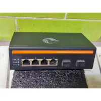 在飛比找蝦皮購物優惠-展示品 台灣騰耀代理 4 port 1000M POE + 