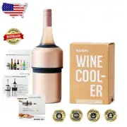 Elegant Matte Champagne Wine Cooler - Fits Most 750ml Bottles & Champagne