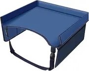 Apujent Car Tray for Kids | Toddler Car Seat Lap Tray Carseat Table,Must Have Desk Organizer with Adjustable Straps Foldable Carseat Table for Eating Laptop Roadtrip Activities