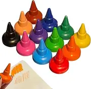 Toddler Crayons Art Kit, 12 Colors Safe Coloring Crayons for Girls, Drawing Pens for Painting, Illustration, Sketching, Kids Art Supplies (7.24x3.74x1.5 inches)
