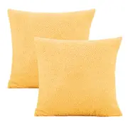 Cushion Cover 2Pcs 45 x 45cm Cushion Covers Decorative Pillow Cases-Yellow