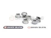 6x Honda VTR1000 SP1 2000 serrated stainless steel rear sprocket nuts