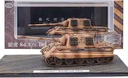 1:72 Scale Brown Alloy WWII German Jagdtiger Hunting Tiger Heavy Tank Model Simulation Tank Model for Collection