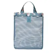 ; Outdoor Travel Mesh Wash Bag Pack Storage Pouch Summer Beach Swim Handbag BLUE COLOR