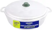 Universal Large Cast Aluminum Caldero Rice Cooker 50 Cups - 11.6 Qt / 11 L, Even Heat Distribution Deep Fryer for Fast Cooking and Easy Cleaning, Ergonomic Handles Large Soup Pot, for French Fries, Stews