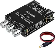 ARRAROWN ZK-1002T 2.0 Channel Bluetooth 5.0 Amplifier Board 200W HiFi Subwoofer Audio AMP with Treble and Bass Control BT and AUX Inputs, DC 12-24V 2.0 Channel Stereo AMP Module for DIY Speakers