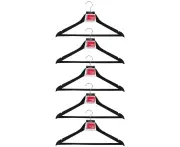 15pc Boxsweden 44.5cm Wooden Hanger/Wardrobe Organiser for Clothes/Shirt Black