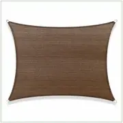 COLOURTREE Sun Shade Sail Screen Canopy 12'X20' Rectangle Outdoor Patio Brown