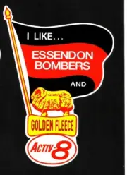 "I LIKE ESSENDON" GOLDEN FLEECE Petrol Sticker / Decal RETRO 60's