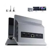 11 in 1 USB C Docking Station Dual Monitor, Vertical Laptop Dock Stand with 2...