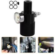 Co2 Tank Fill Adapter Soda Maker Valve Quick Release Canister Adapter With Gauge