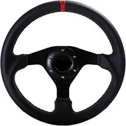 320mm Flat Steering Wheel Leather Racing Drift Pc Sim Game Steering Wheel Control Frame Aluminum 6061-T6 PCD=70mm