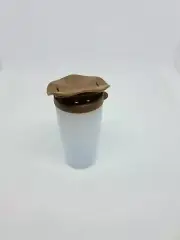 Tupperware Tiny Treasure Mini Salt & Pepper Shaker Gadget Rare Sheer Tan Gold