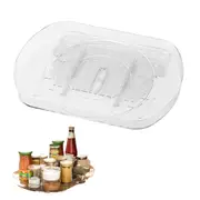 Rectangle Lazy Susan Turntable Organizer for Refrigerator Refrigerator Storage Box Food Container