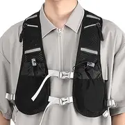 [jopiuieo] Running Water Vest,Adjustable Running Vest PackLightweight - Soft Flask Pockets, Breathable Water Backpack Phone Holder for Men Women