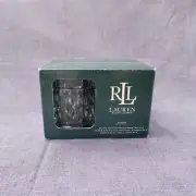 Set Of 4 Ralph Lauren Crystal Aston Double Old Fashioned Whiskey Glasses