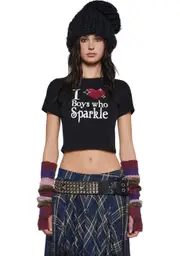 [Dolls Kill x Twilight] Sparkle Fetish Baby Tee