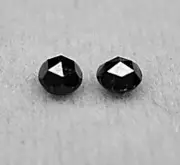 0.30+ Carats 2 Black Rose Cut ROUGH DIAMONDS Pair