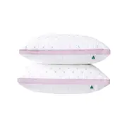Luxor Twin Pack Australian Made Pink Diamond Checked Ultra Plush Standard Pillow