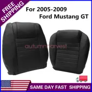 For 2009 Ford Mustang GT Driver Side Perforated Leather Seat Cover Black 2PCS