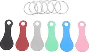 Angoily 6PCS Stainless Steel Shopping Cart Tokens Keychain for Grocery Trolleys and Portable Coin Inserts Unisex Key Ring for Everyday Use