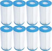 Jvfnxpm Type A or C Pool Filter Cartridges for in-tex 59900E / 29000E Best-Way Type 3 (Type III) Replacement Pool Filter Pumps - 8 Pack