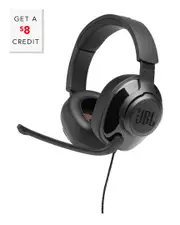 JBL Quantum 300 Hybrid Wired Over-Ear Gaming Headset with Flip-Up Mic with $8 Credit