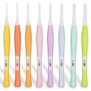 8 Pcs Inline Crochet Hooks Set, Ergonomic Non Slip Crochet Hook for Crochetin...