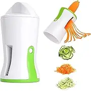Handheld Spiralizer Vegetable Slicer Adjustable Spiral Slicer 3 in 1 Zucchini Spiralizer Multifunctional Veggie Spiral Cutter Compact Size Make for Home Kitchen
