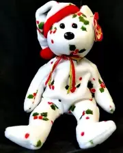 TY ORIGINAL "1998 TEDDY HOLIDAY" BEANIE BABY RETIRED & MINT CONDITION w/TAGS .