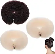 NIYANGLE 3pcs Nylon Hair Curler Flexible Ponytail Holder Bun Maker for Hair Styling Safe Material Easy to Use for Women Girls Hairstyles