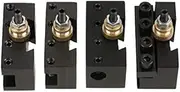 JINGERL 4pcs Lathe Quick Change Tool Post Holder Kit Boring Blade Turning Facing Holder Set Lathe Accessary