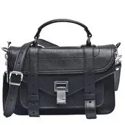 【Proenza Schouler】PS1 TINY LUX山羊皮手提斜背包(小-黑H00091-L001P-0000)