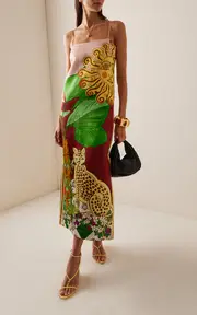 [ALÉMAIS] Tiger Help-Silk Slip Dress