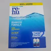 Bausch + Lomb ReNu multipurpose contact lens solution twin pack NWB