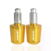 con For Yamaha XMAX 125 250 300 400 X MAX 7/8" Motorcycle Universal Handlebar Grips Ends Handle Bar Counterweight Cap Plug Slider Gold