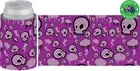 6x Designer Beer Can STUBBY HOLDER Stubbie Cooler with base in Purple skulls