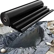 Garden Pond Liner Underlay 3x6m 5x8m 7x10m 8x12m 10x15m Black Impermeable Pond Lining Damp Proof Membrane for Fish Ponds, Streams, Fountains and Waterfall(2x4m(6.5x13.1ft))