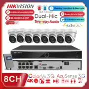 Hikvision 4k 8MP 8ch POE CCTV System ColorVu3.0 Smart-Hybrid-Light IP Camera Lot