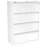 Steelco 4 Drawer Lateral Cabinet White Satin