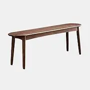 GUAWJRZDP Wood Bench, Dining Bench, Dining Room Bench, Long Kitchen Bench with Rounded Corner, Wood Indoor Bench Stool, Solid Wood Shoe Bench Entryway Benches(Brown,100cm/39.3in)