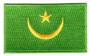 MAURITANIA FLAG Iron On Patch 2 1/2"