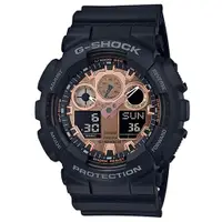 在飛比找蝦皮商城優惠-【CASIO】G-SHOCK 玫瑰金運動霧面質感雙顯錶(GA