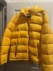 Guess Hooded Puffer Jacket Duck Down Yellow