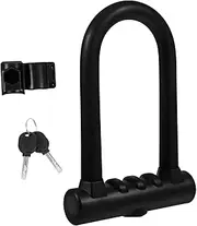 BESPORTBLE Folding Bicycle Lock Bike U-Lock Bicycle Security Chain and Lock u Bike Lock Sturdy Metal Cycle Lock Black for Bikes Motorcycles