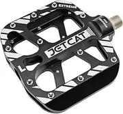'JETCAT Mountain Bike Pedals - MTB Pedals Flat, Bicycle Pedals for BMX MTN Road Gravel EBike, BMX Pedals, Flat Pedals, Road Bike Pedals, Specialized Bike Pedals, BMX Parts, Metal Aluminum 9/16'''